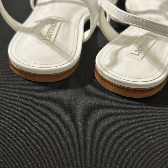 Larroude White Strappy Sandals Size 5.5 - Picture 7 of 8
